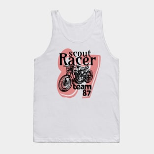 Scout Racer motors racing motorcycle vintage retro Tank Top